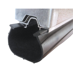 4" Black 1/4"T Heavy Duty Rubber Bottom Garage Door Seal 